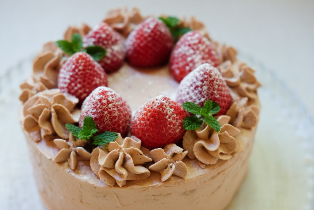 手作りチョコクリームの誕生日ケーキ ３６５日 おいしいものだけ