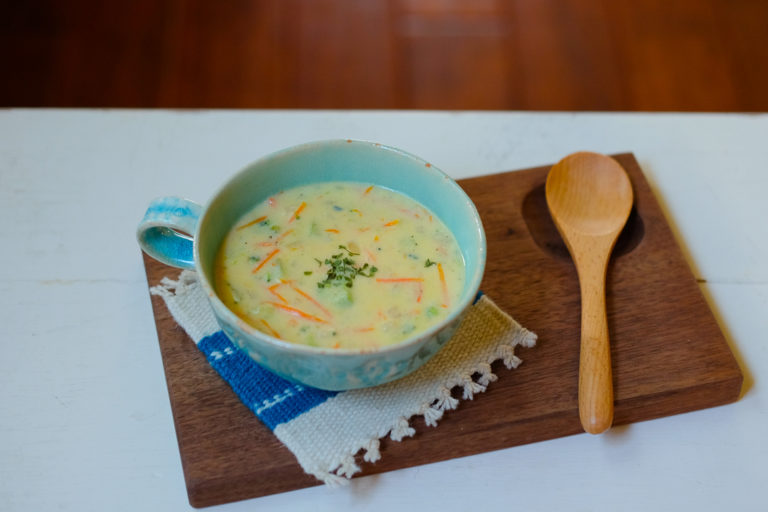 太鼓腹ブロッコリーチェダースープのレシピ