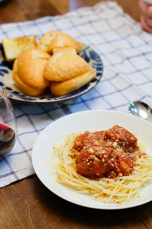 週末のオットごはん どーん とスパゲティミートボール ３６５日 おいしいものだけ