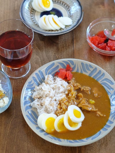 夕飯はカレーライス
