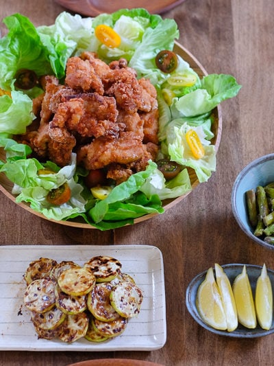 から揚げの献立