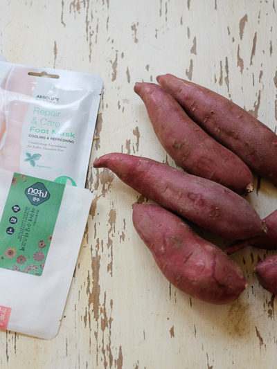 サツマイモとパック