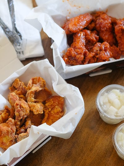 ボーンレスとチキンウイング