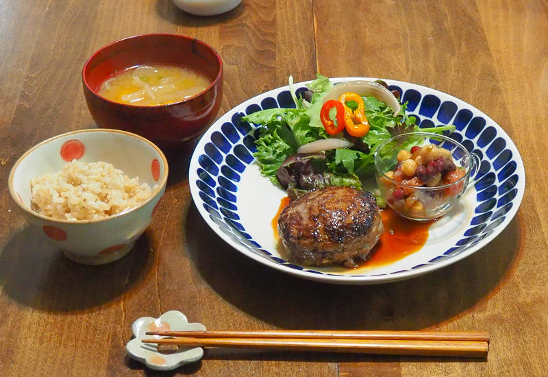 ハンバーグの献立